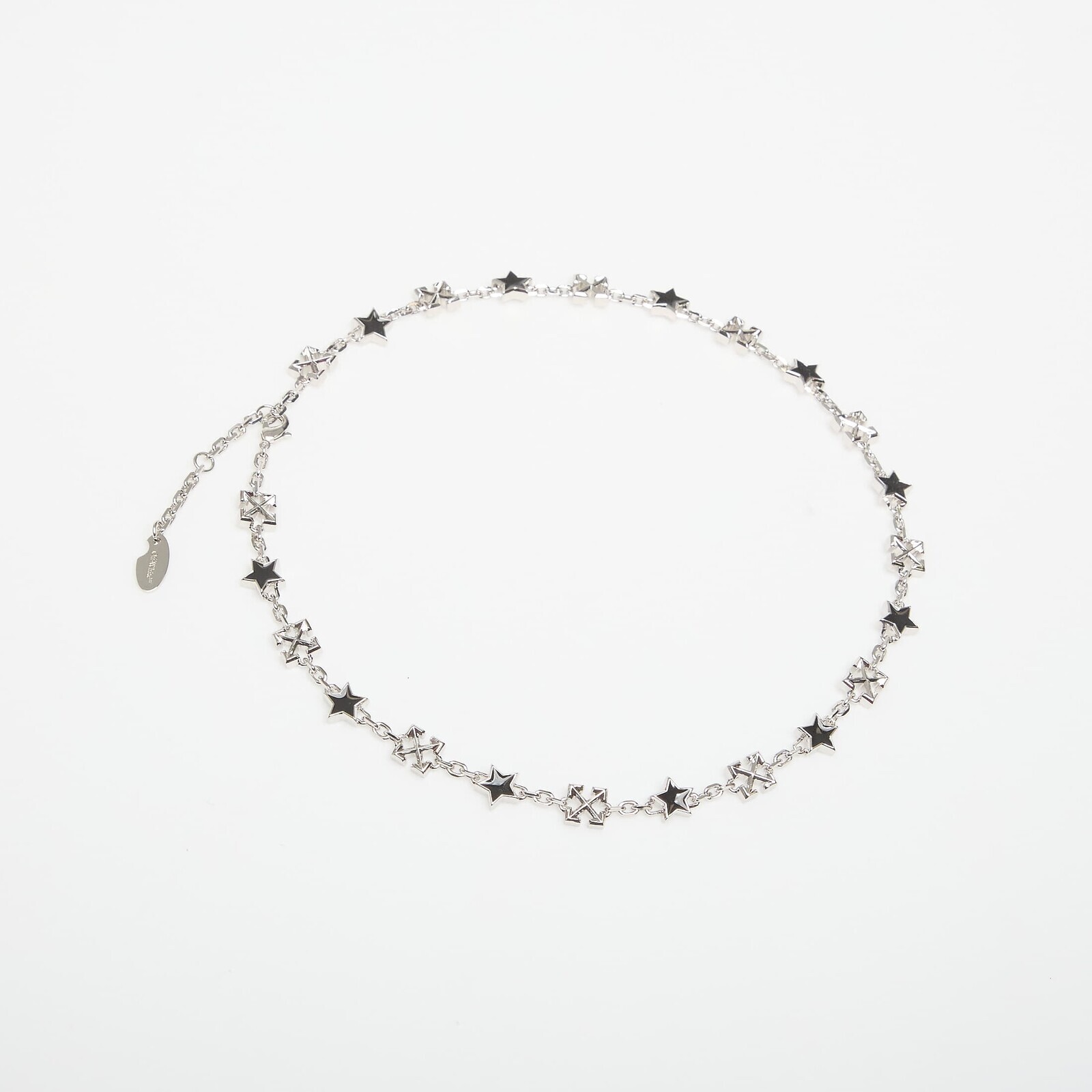 Off-White Arrow Chain Necklace Silver/ Black Universal