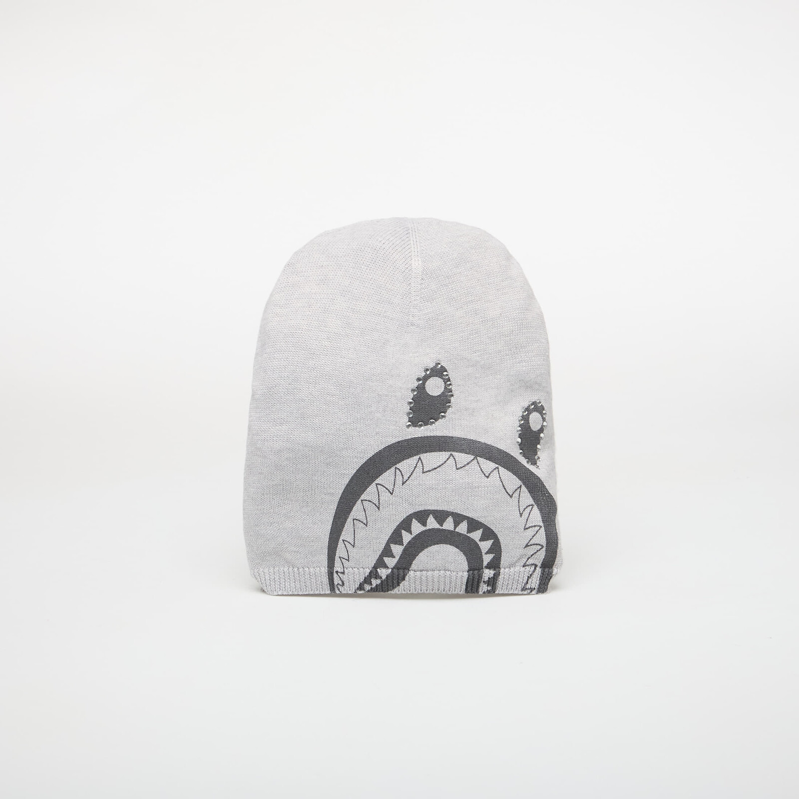 A BATHING APE Crystal Shark Knit Cap Gray Universal