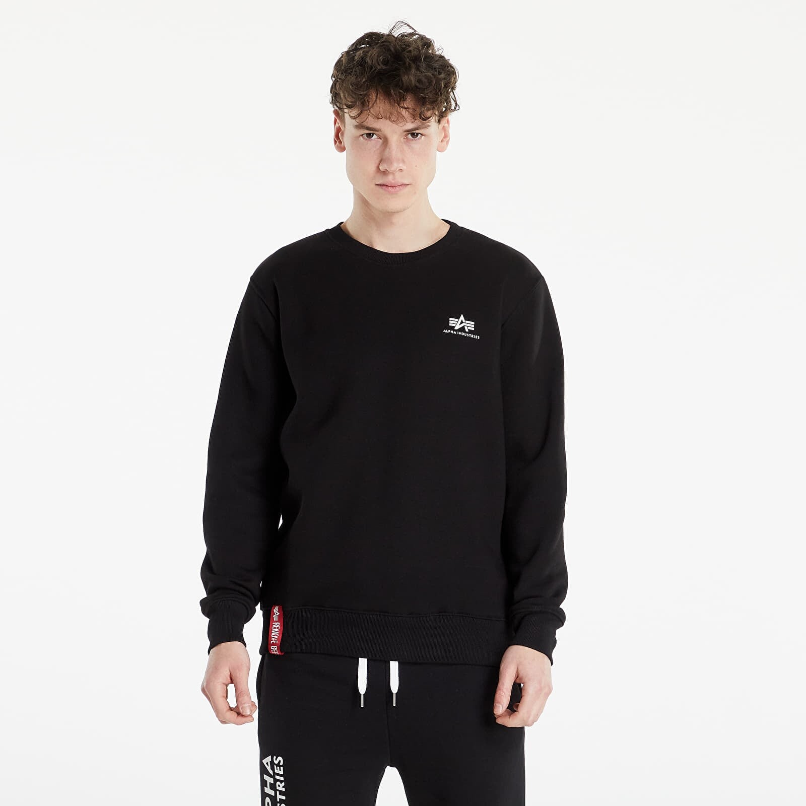 Sweatshirt Alpha Industries Basic Sweater Small Logo Black L