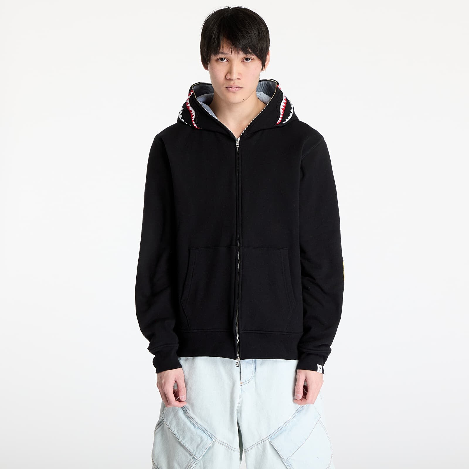 Sweatshirt A BATHING APE 2nd Shark Full Zip UNISEX Hoodie Black L