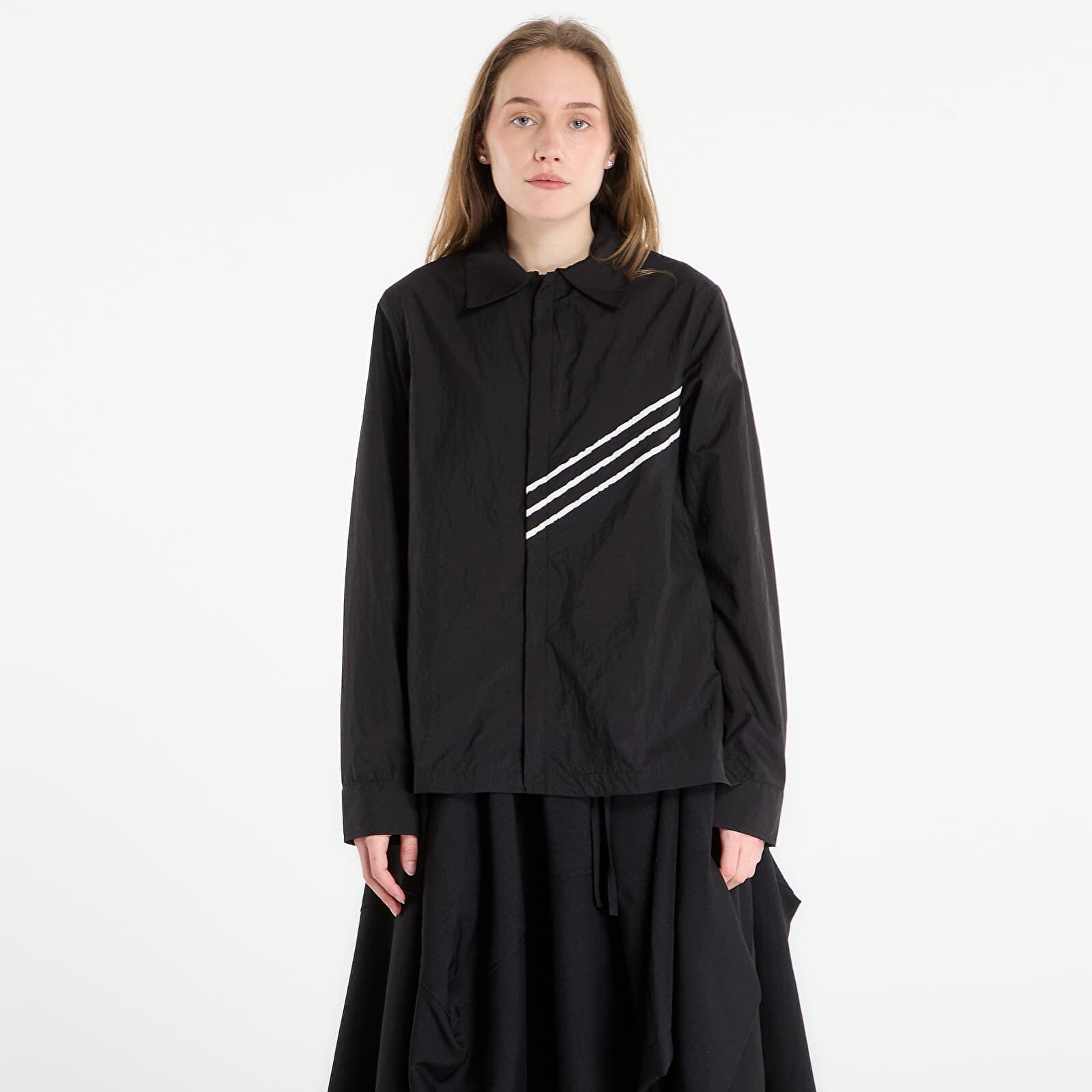 Shirt Y-3 Raw Edge 3 Stripes Shirt Black M