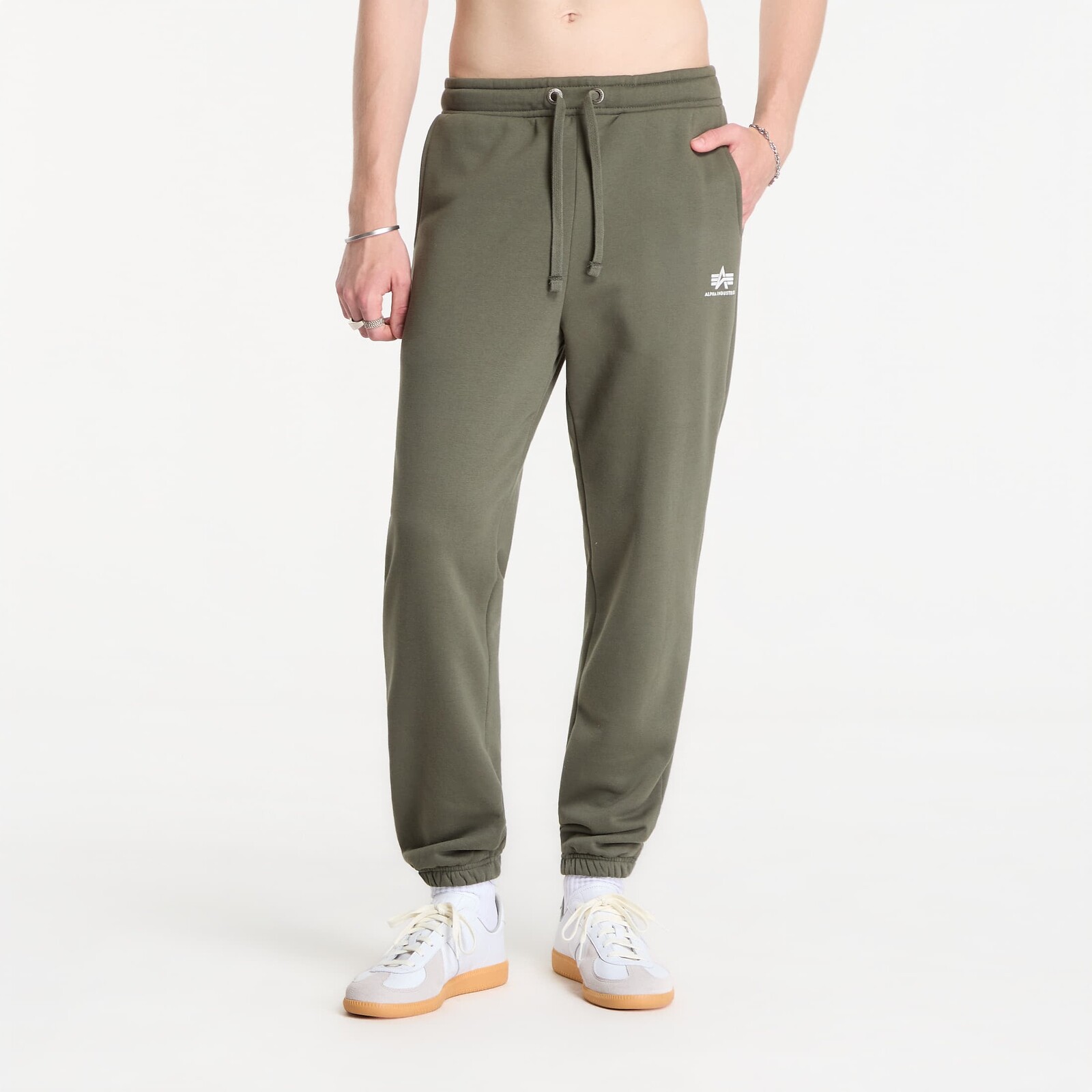 Pants Alpha Industries Basic Small Logo II Jogger Dark Olive M