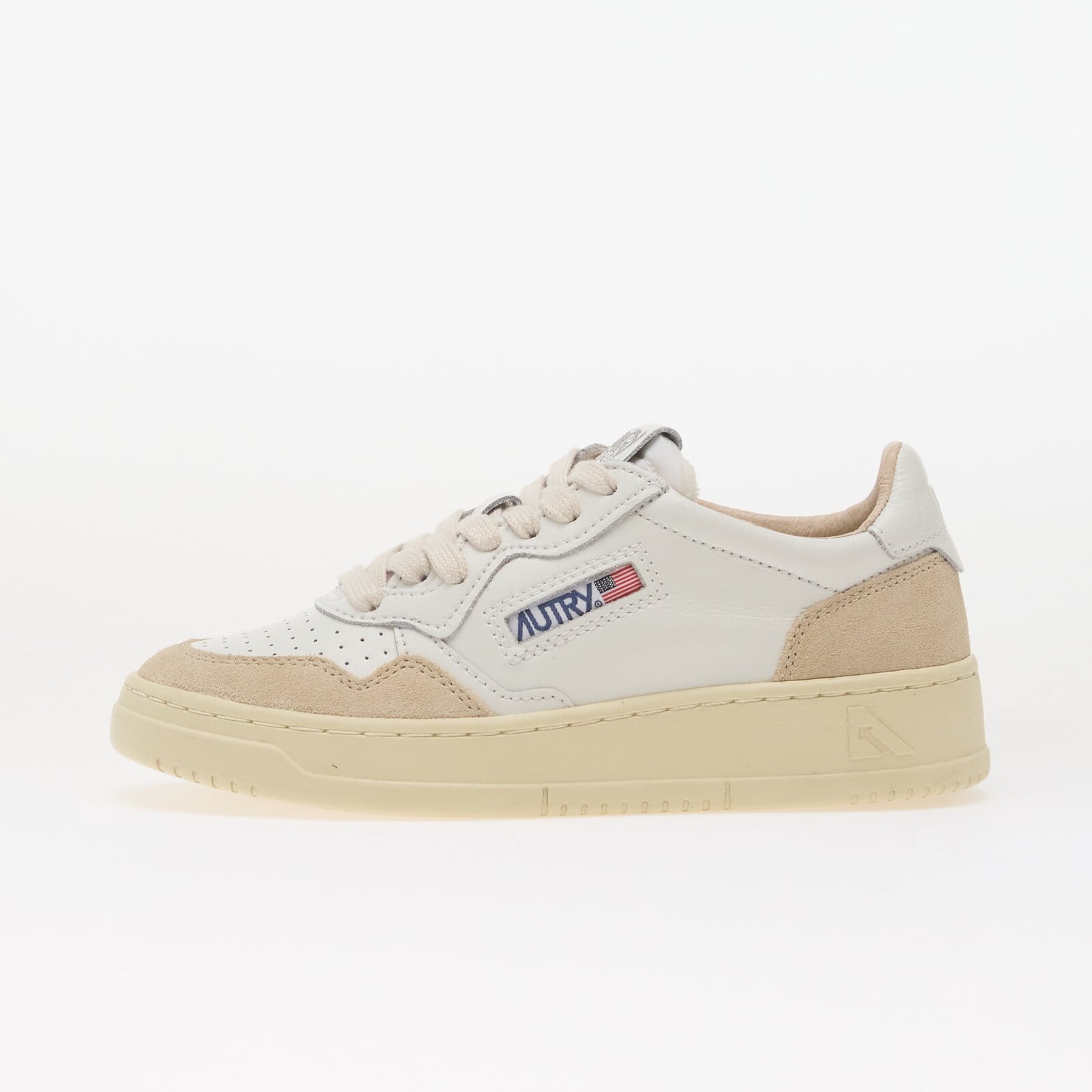 Sneakers Autry Medalist Low Wom White Leather/ Beige Suede UK 3