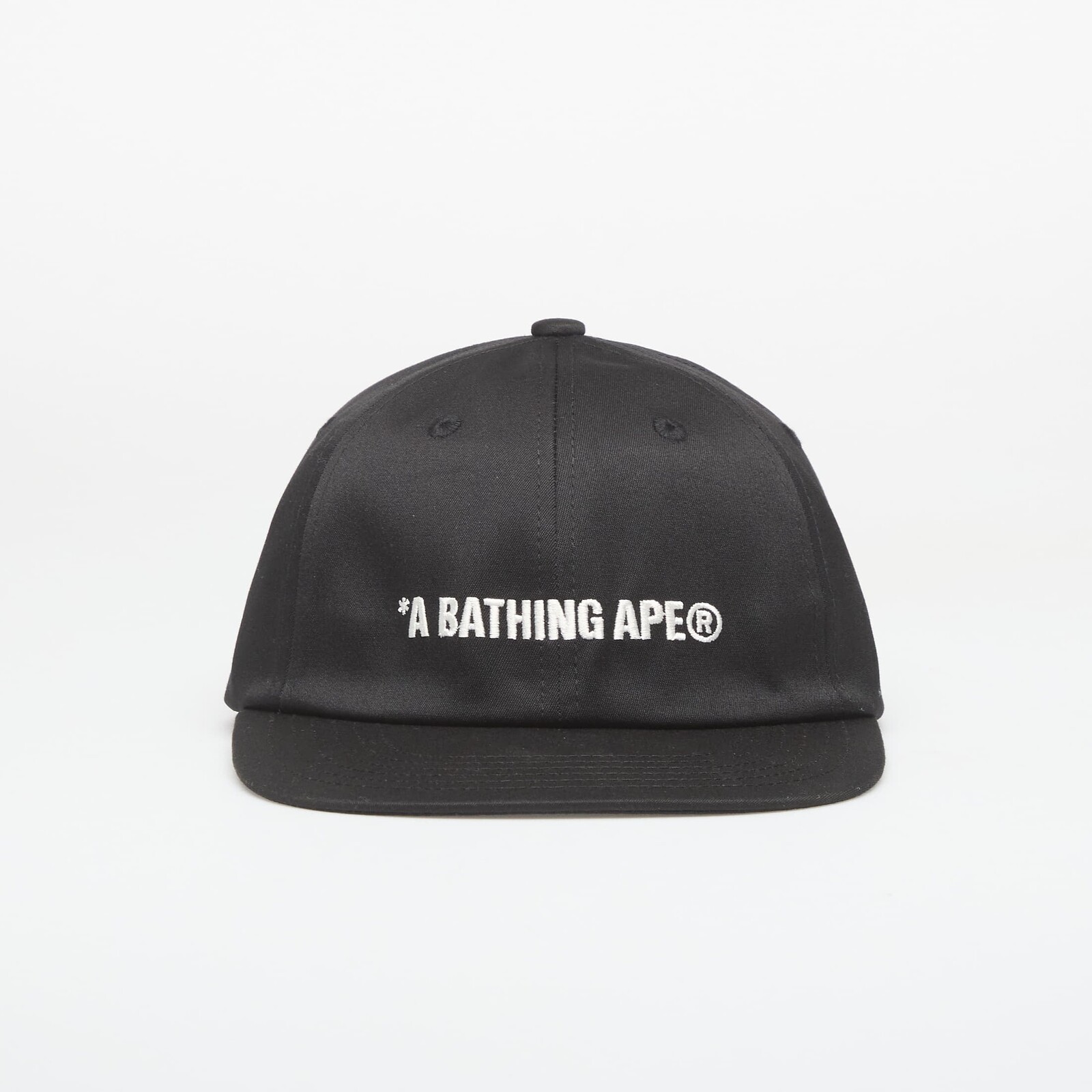 A BATHING APE Logo Panel Cap Black UNISEX Universal
