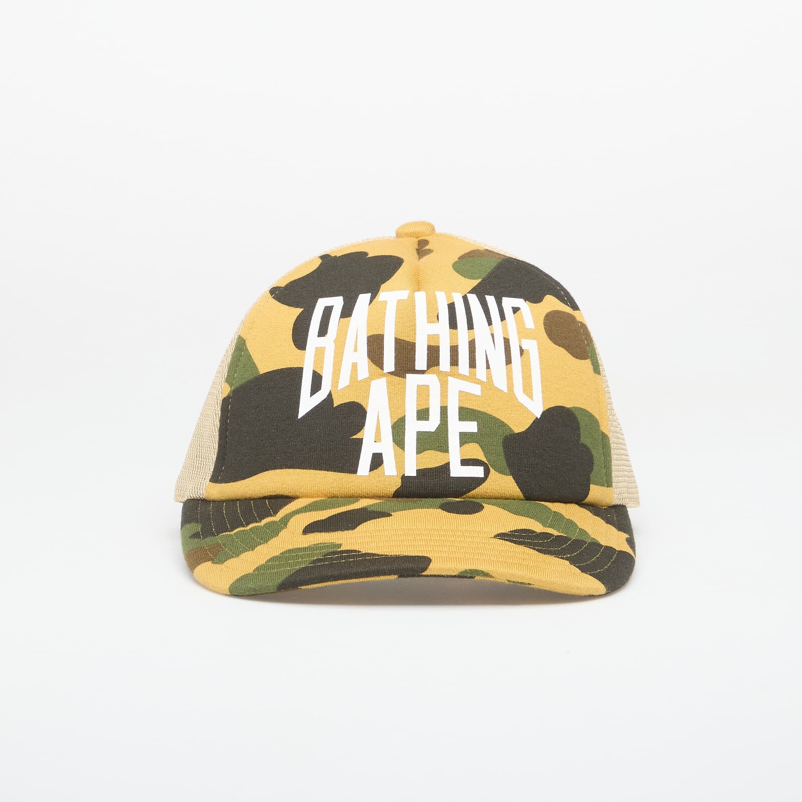 A BATHING APE 1st Camo Nyc Logo Mesh Cap Yellow UNISEX Universal