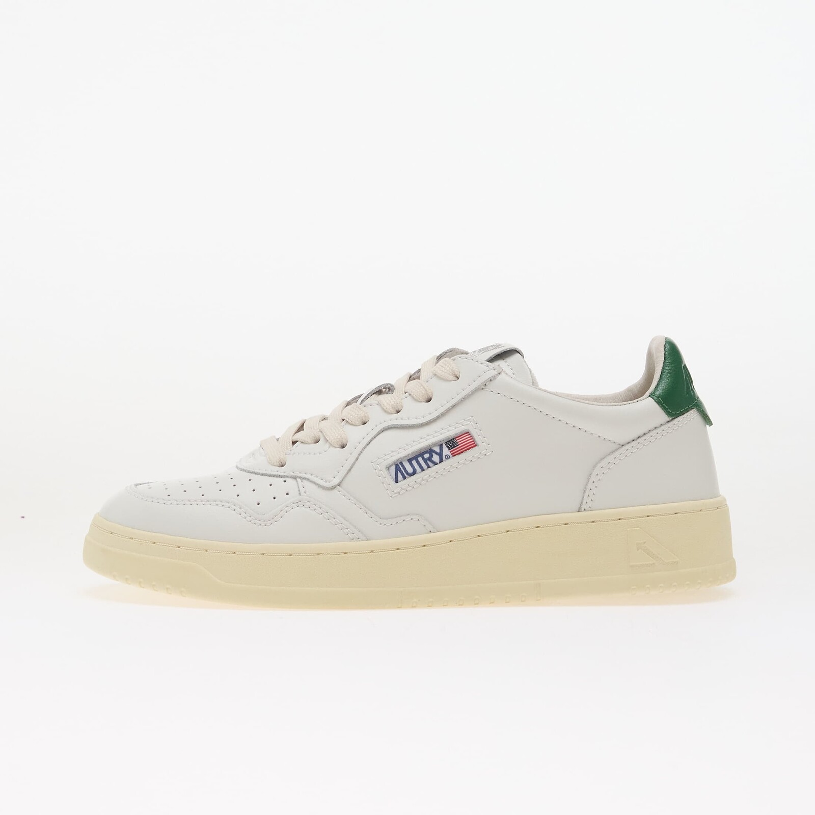 Sneakers Autry Medalist Low Man White/ Green Leather UK 5