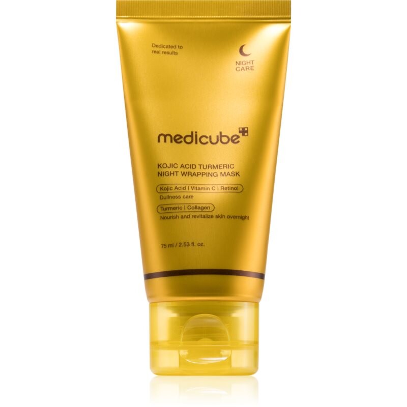 medicube Kojic Acid Tumeric Night Wrapping Mask brightening mask for dull, uneven skin night 75 ml