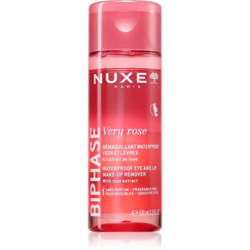 Nuxe Very Rose two-phase eye and lip makeup remover 100 ml