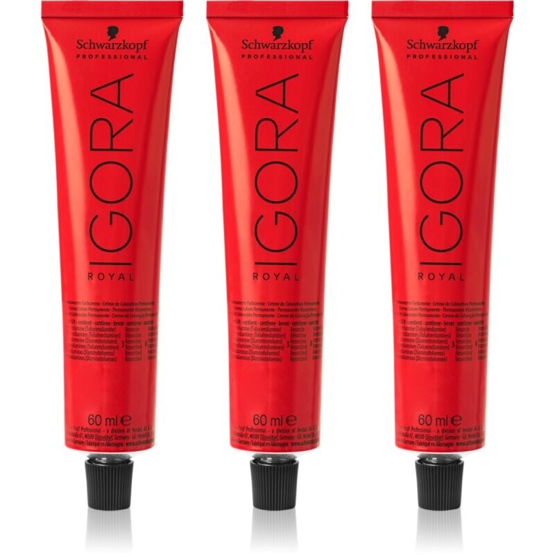 Schwarzkopf Professional IGORA Royal hair colour economy pack shade 4-0 Medium Brown 3x60 ml