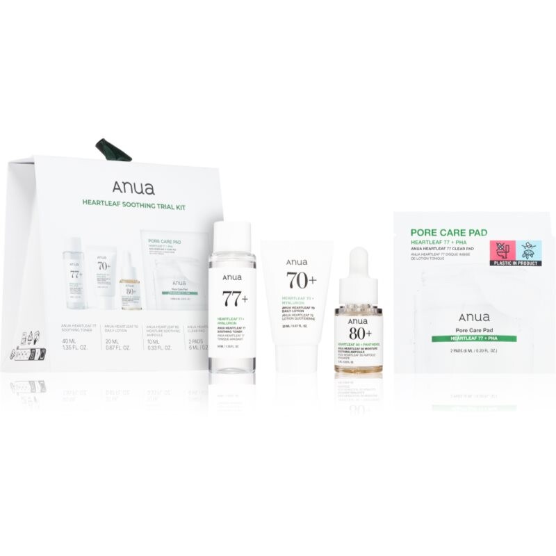Anua Heartleaf Soothing Trial Kit gift set with soothing effect
