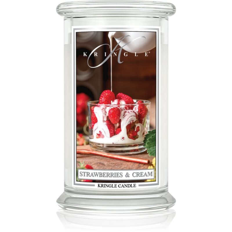 Kringle Candle Classic Strawberries & Cream scented candle 623 g