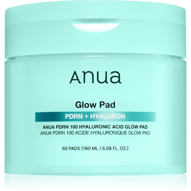 Anua PDRN 100 Hyaluronic Acid Glow Pad toner pads for hydrating and firming skin 60 pc