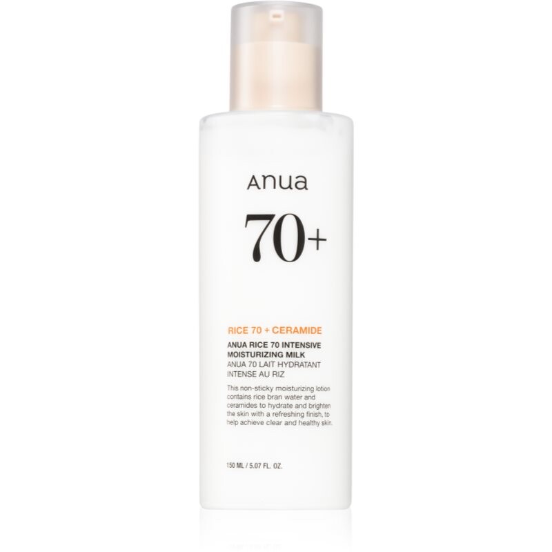 Anua Rice 70 Intensive Moisturizing Milk illuminating and moisturising milky lotion for the face 150 ml