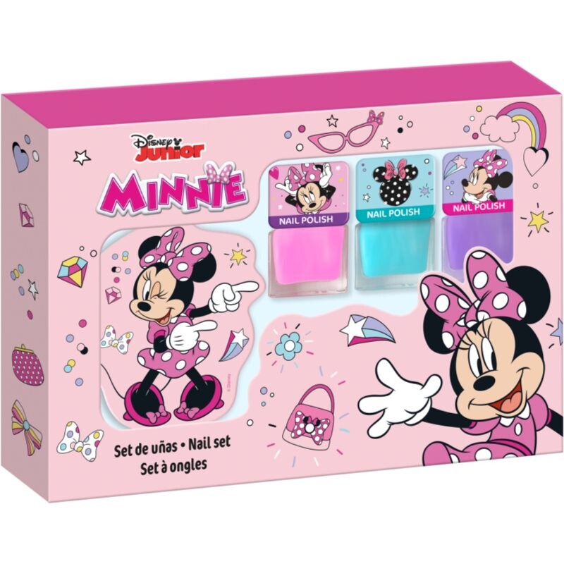 Disney Minnie Nail Set nail polish set for children 3y+ Pink, Blue, Purple 3x4.5 ml