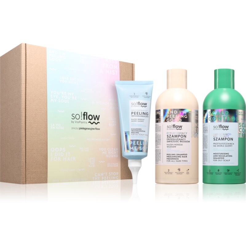 so!flow Scalp Detox & Deep Cleansing Set gift set for oily scalp
