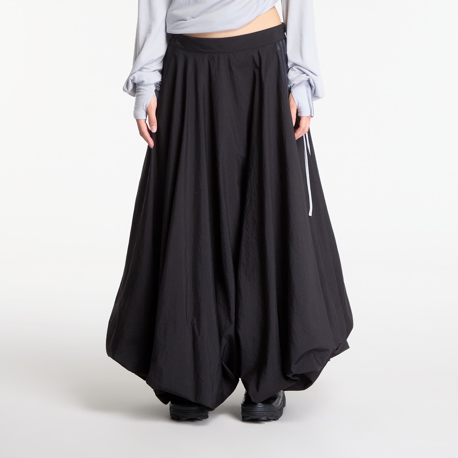 Y-3 Gradient 3 Stripes Nylon Balloon Skirt Black S