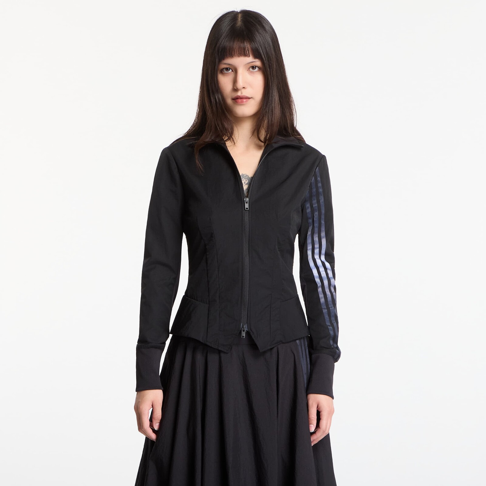 Jacket Y-3 Gradient 3 Stripes Nylon Track Top Black S
