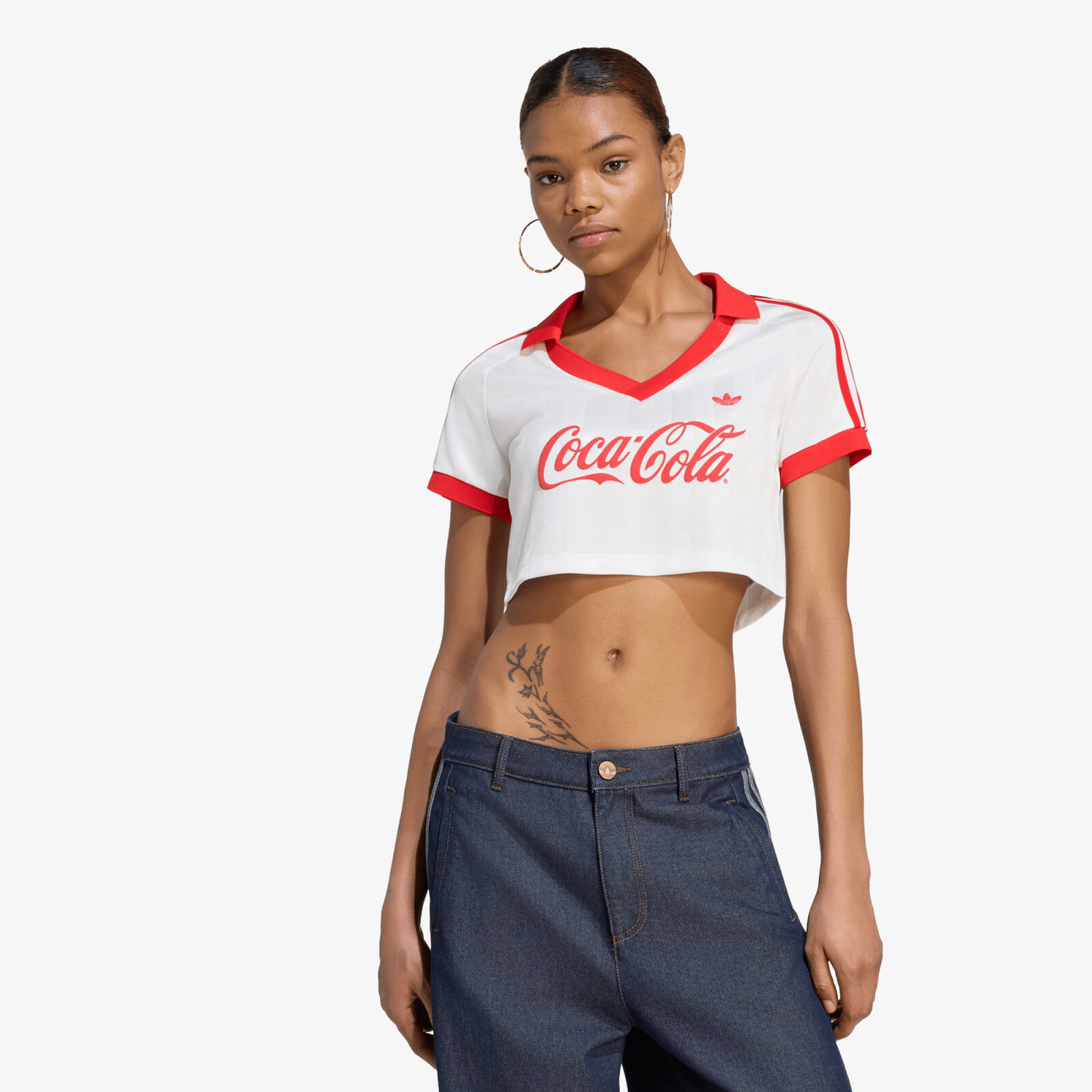 adidas x Coca Cola Cropped Jersey Core White M