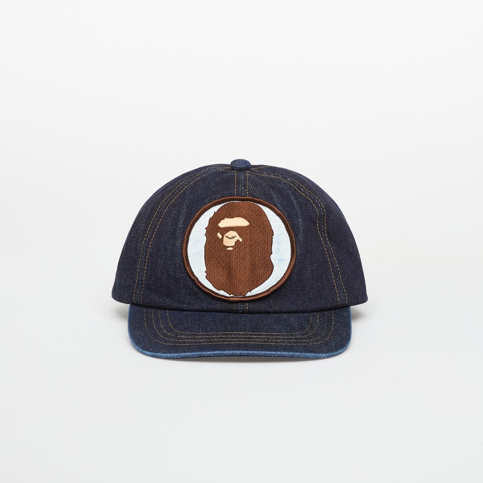 A BATHING APE Washed Denim Cap M Indigo Universal