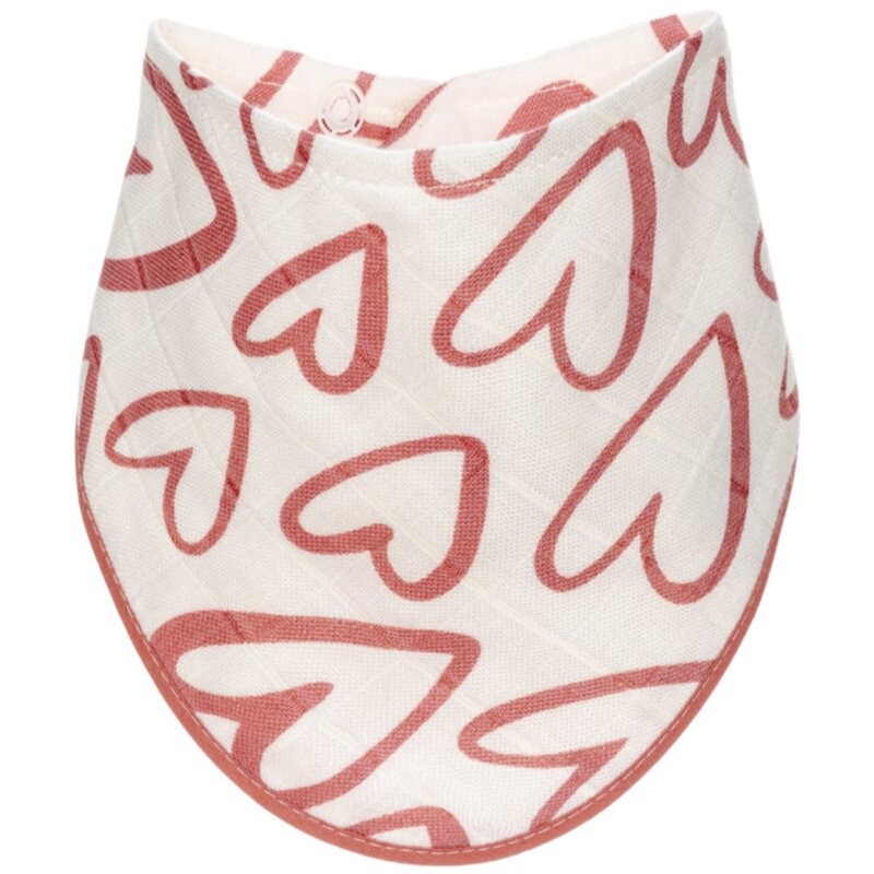 T-TOMI BIO Bamboo Bibs Pink Hearts baby bib 27 x 42 cm 1 pc