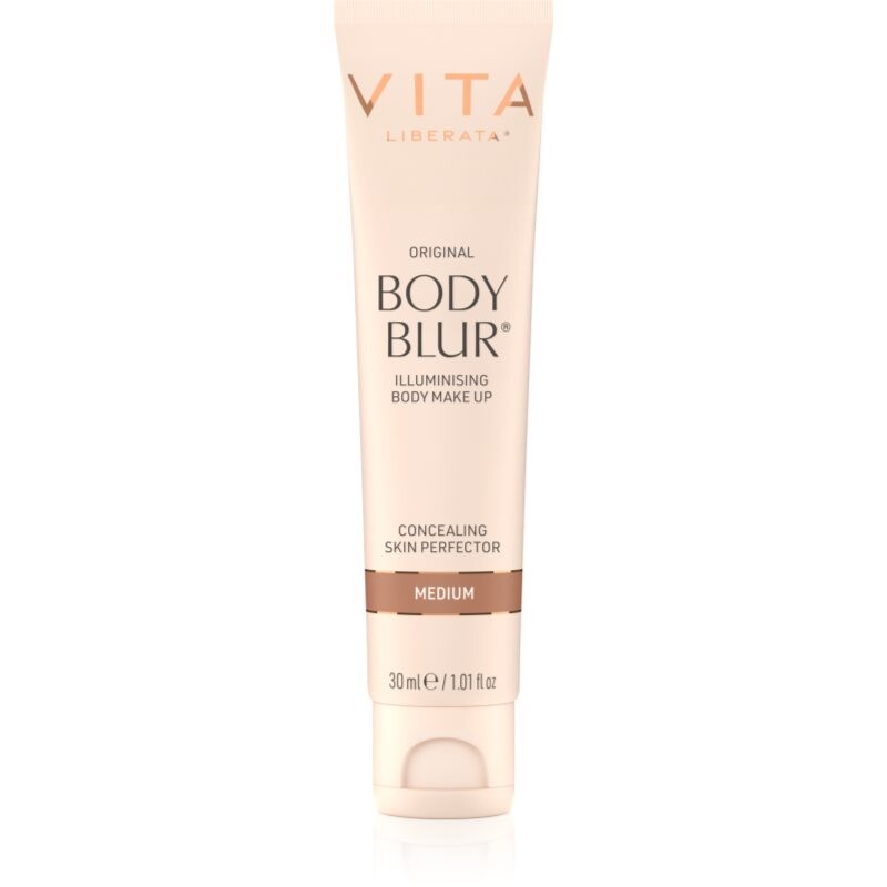 Vita Liberata Body Blur Body Makeup lightweight foundation for face and body small pack shade Medium 30 ml