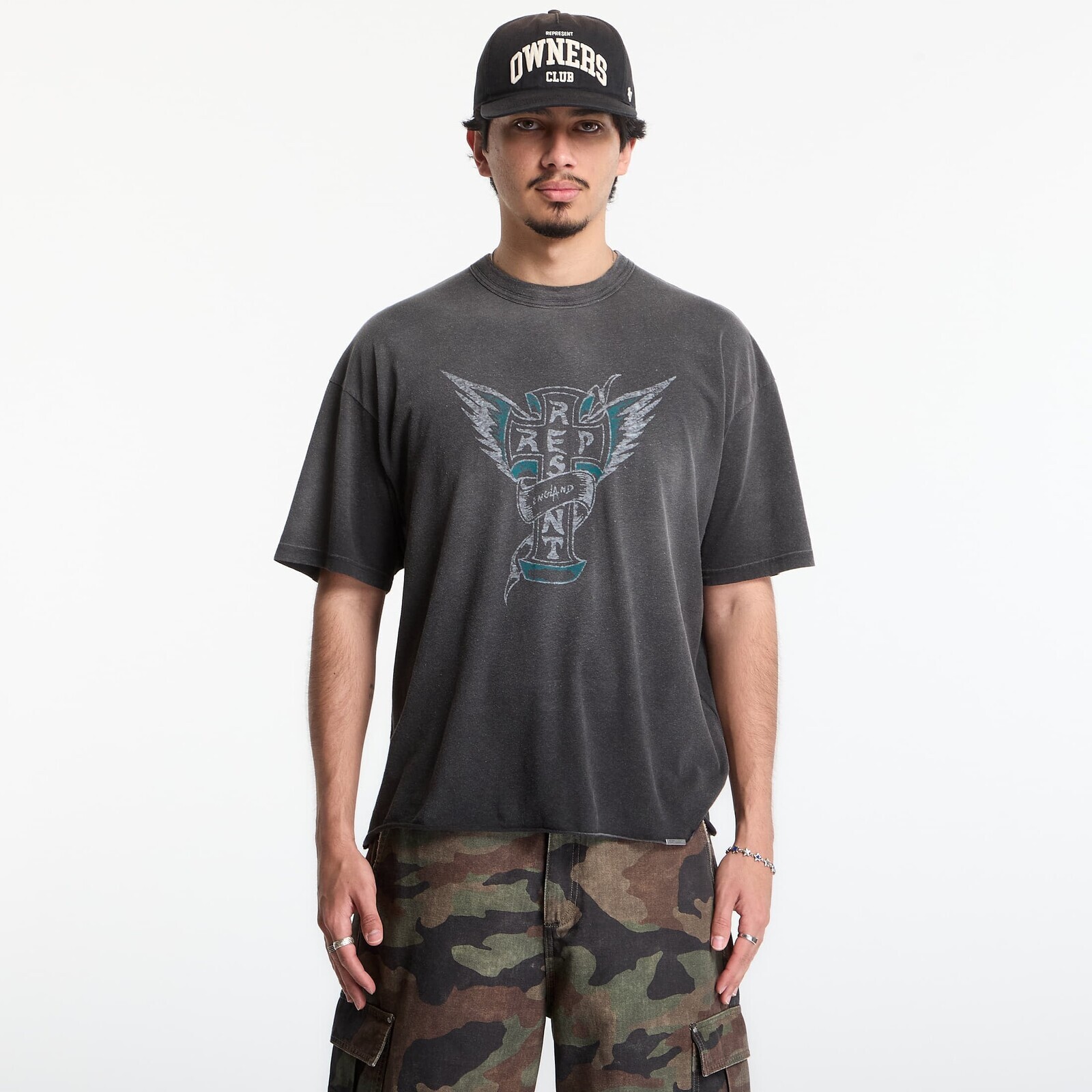 T-shirt Represent Westside Tshirt UNISEX Stained Black XXL