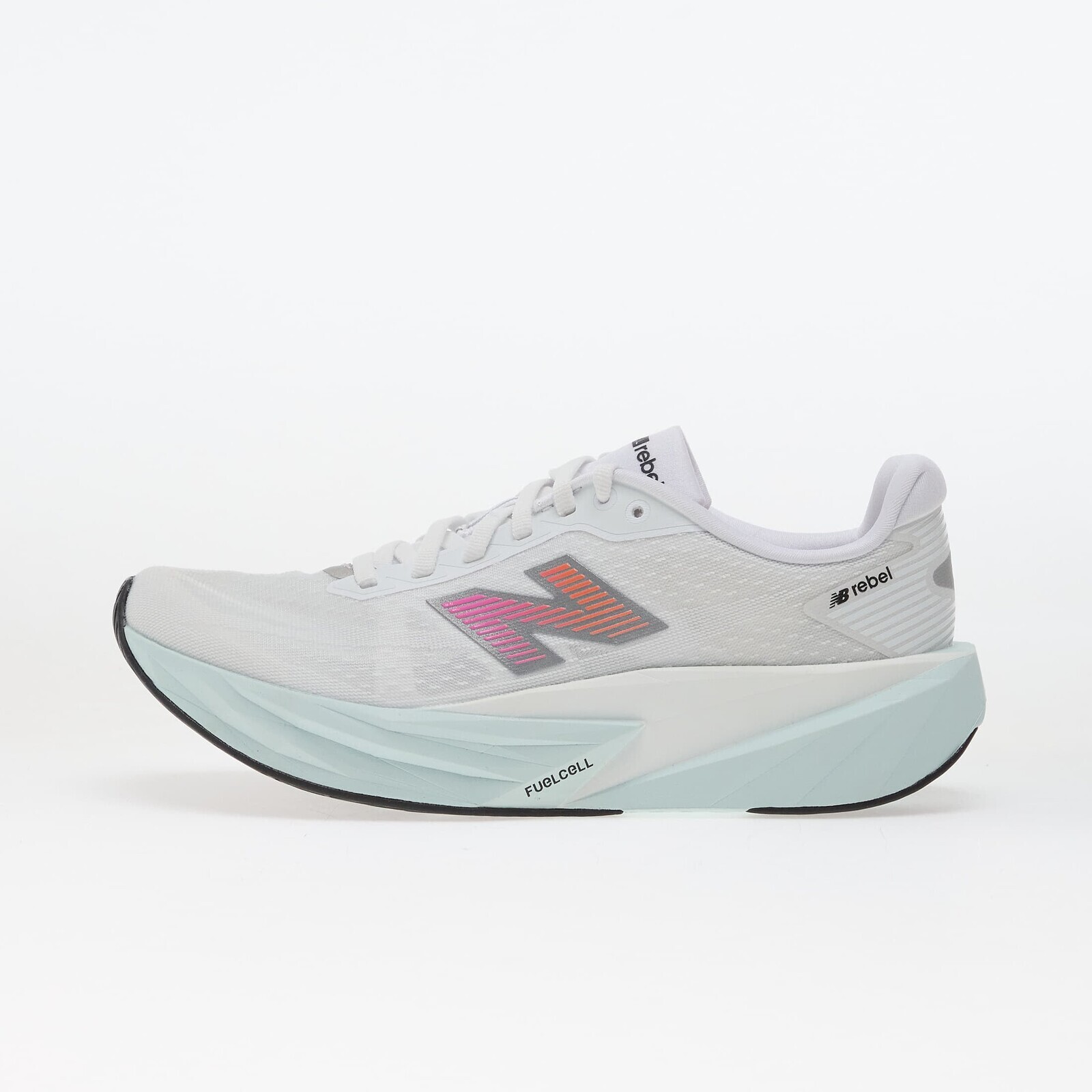 Sneakers New Balance Fuel Cell Rebel v5 White/ Pink Heat/ Glint Blue UK 6.5