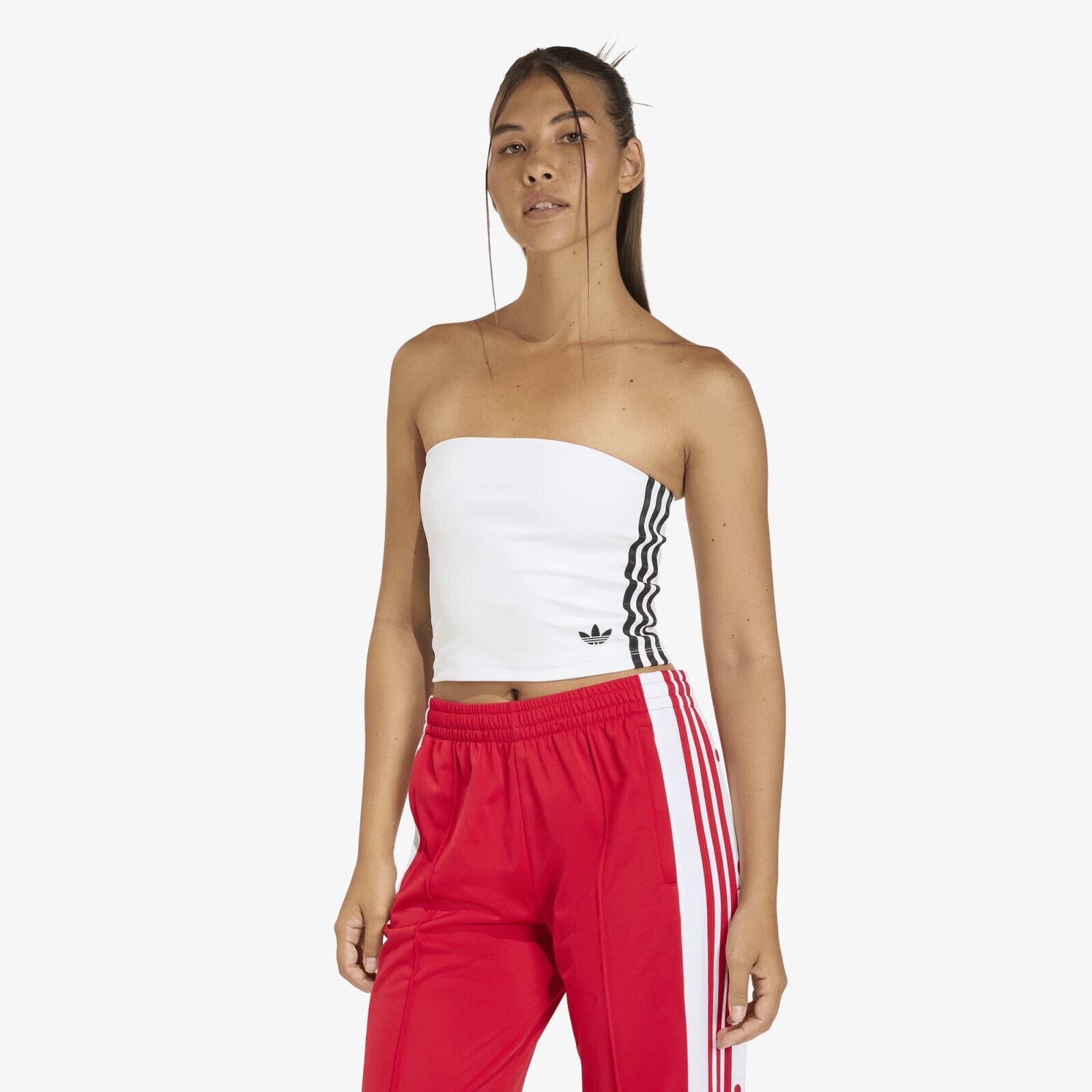 Top adidas 3 Stripes Tube Top White/ Black S