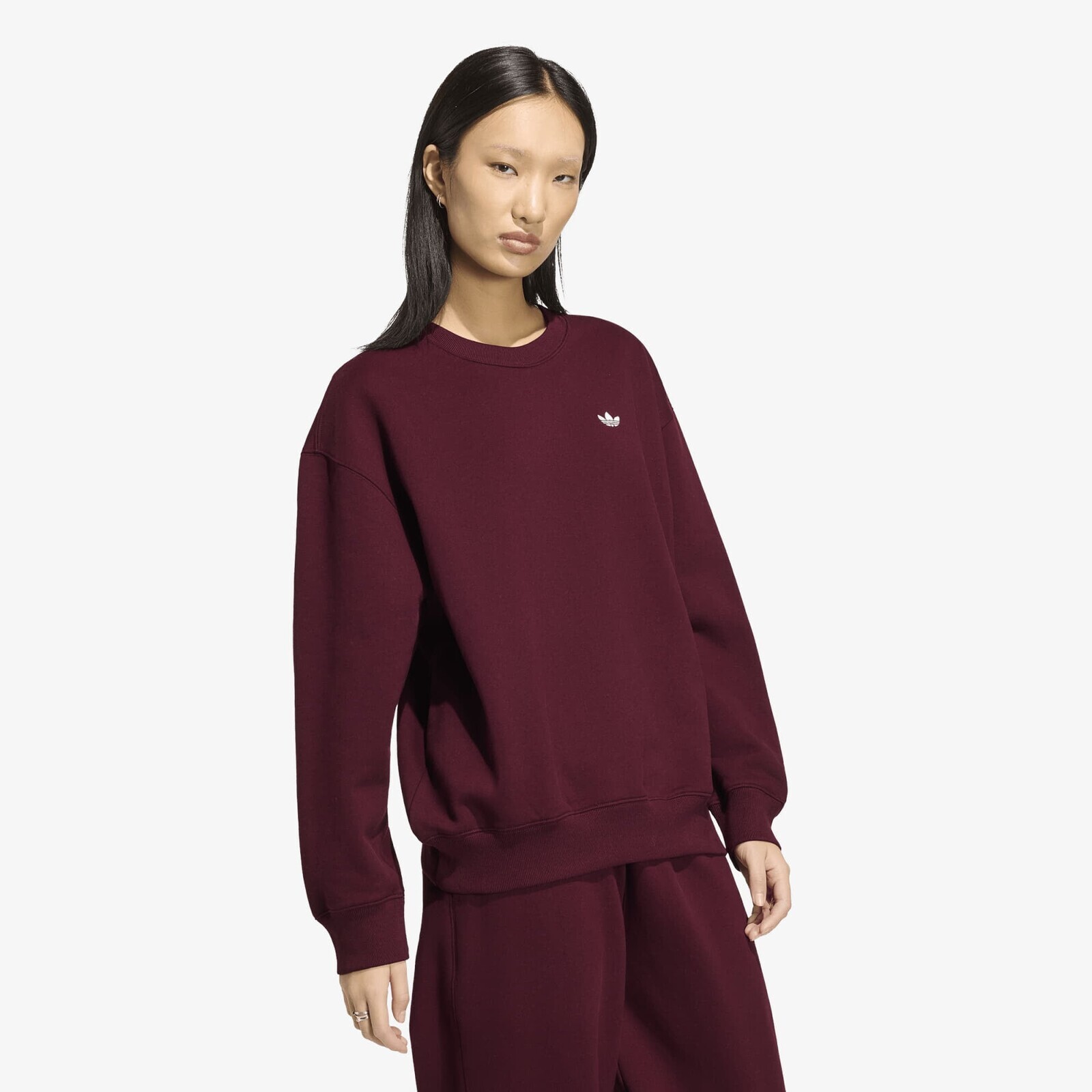 Sweatshirt adidas Essentials Crew Long Fleece Os Sweatshirt Maroon L