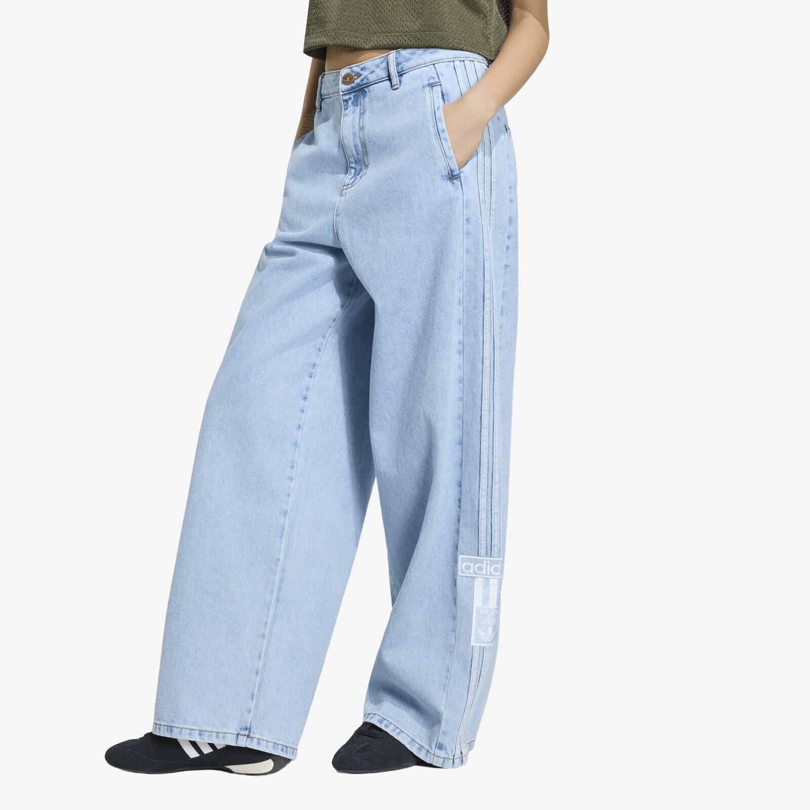 Pants adidas Adibreak Mid-Rise Wide-Leg Denim Pants Light Denim 29/30