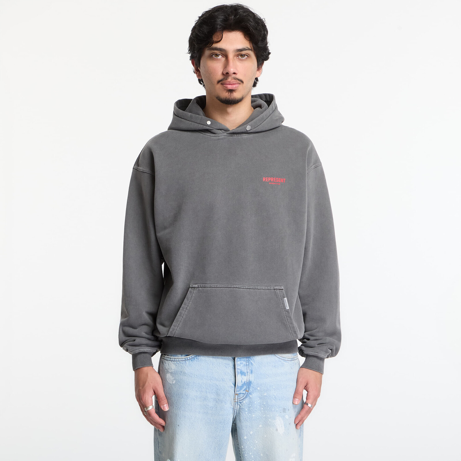 Sweatshirt Represent Owners Club Hoodie UNISEX Washed Black XXL