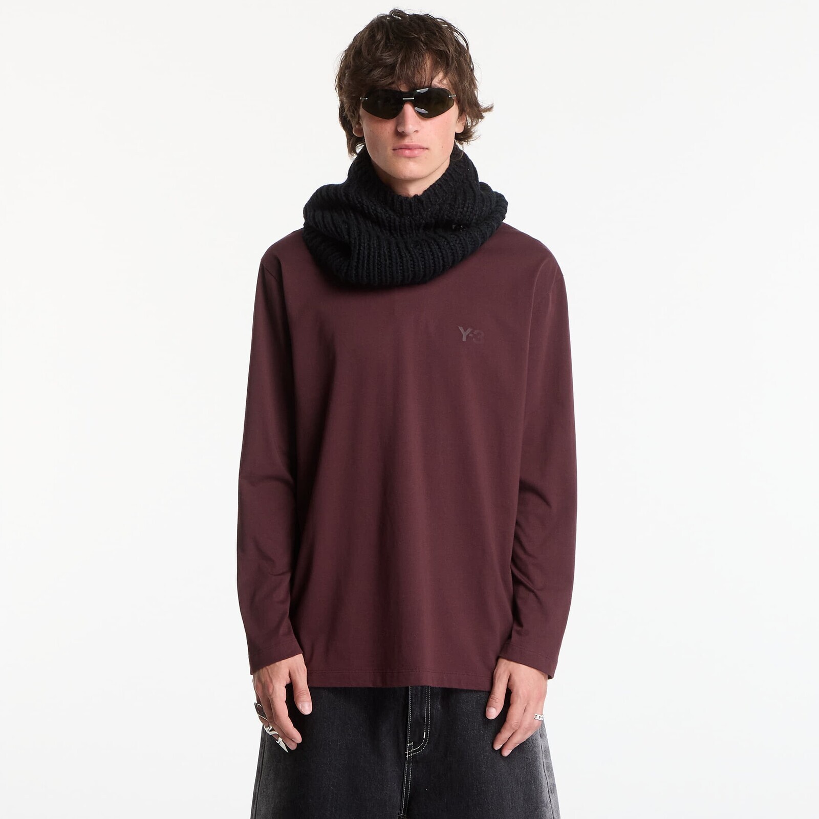 T-shirt Y-3 Logo Long Sleeve Long-Sleeve Top UNISEX Night Red M