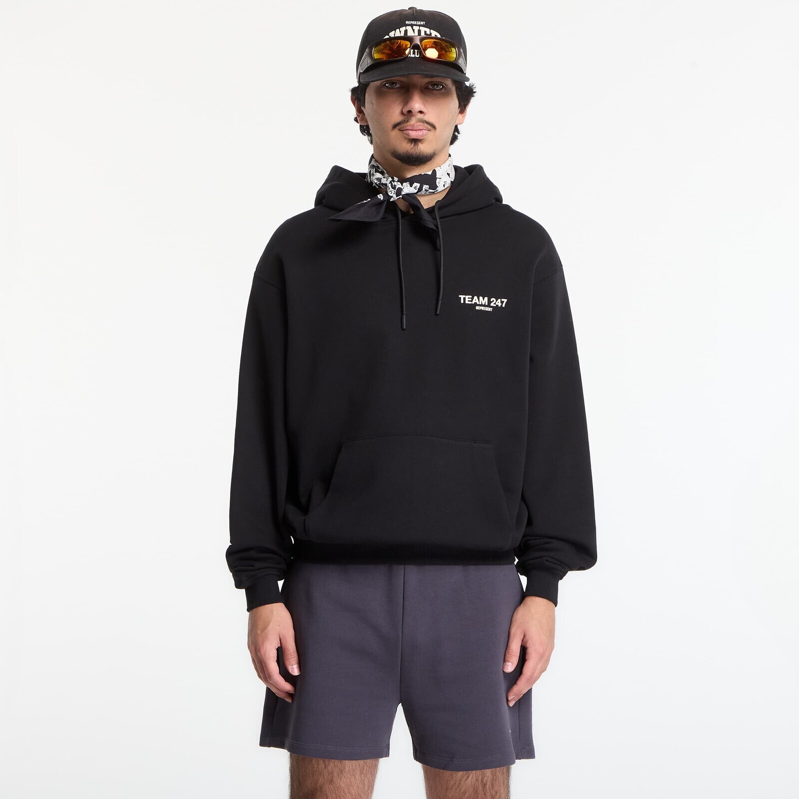 Sweatshirt REPRESENT 247 Team Oversized Hood UNISEX Jet Black M