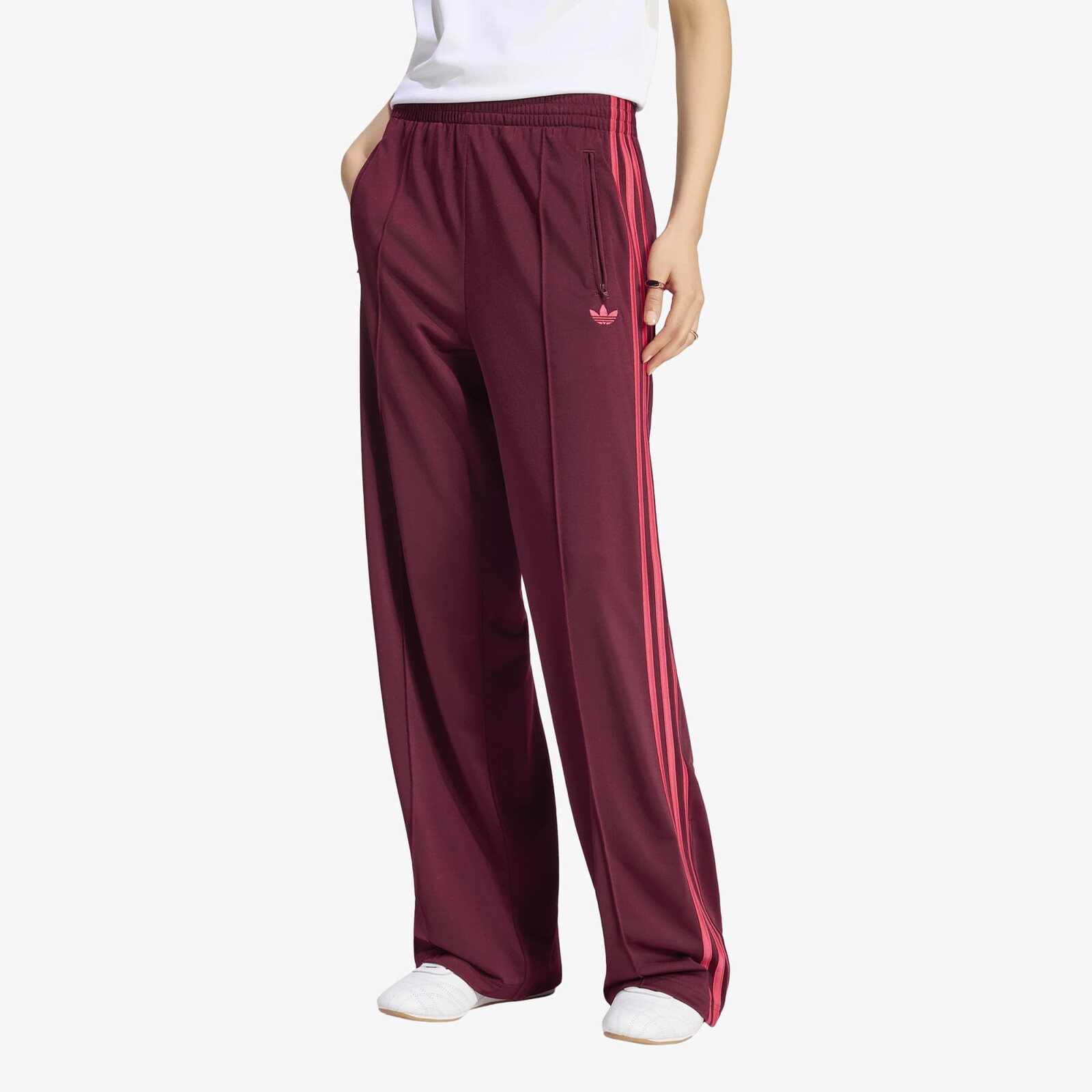 Pants adidas Firebird Loose Track Tracksuit Bottoms Maroon/ Power Pink L