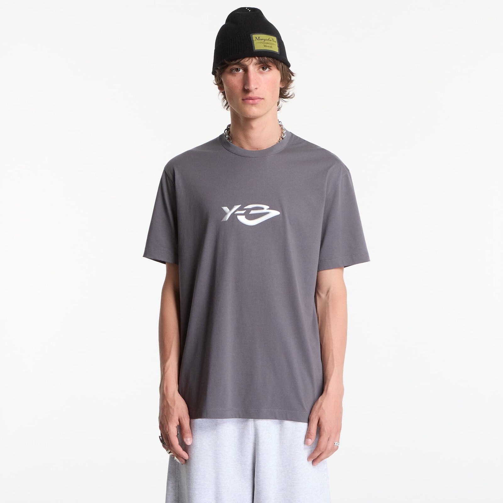 T-shirt Y-3 Liquid Logo Short Sleeve T-Shirt UNISEX Grey Five M