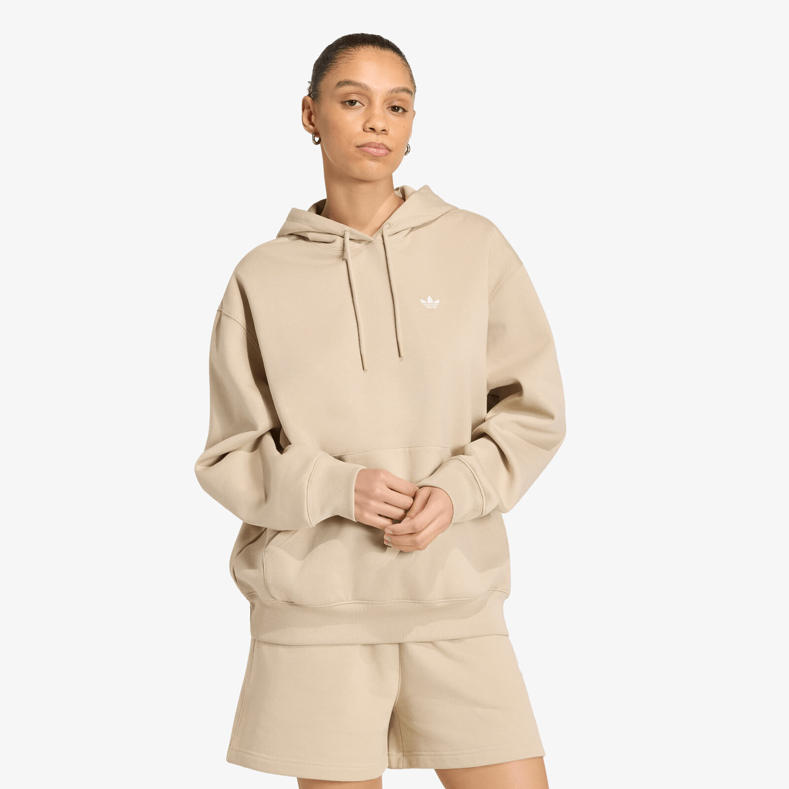 Sweatshirt adidas Ess Fl Hd Os Khaki Three XL