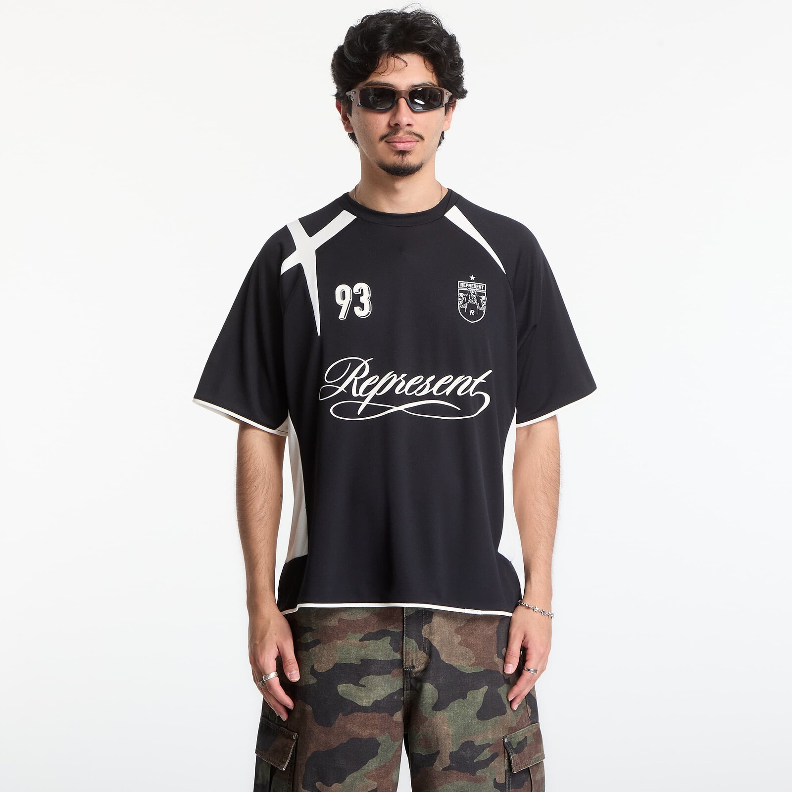 REPRESENT Star Football Top UNISEX Jet Black M
