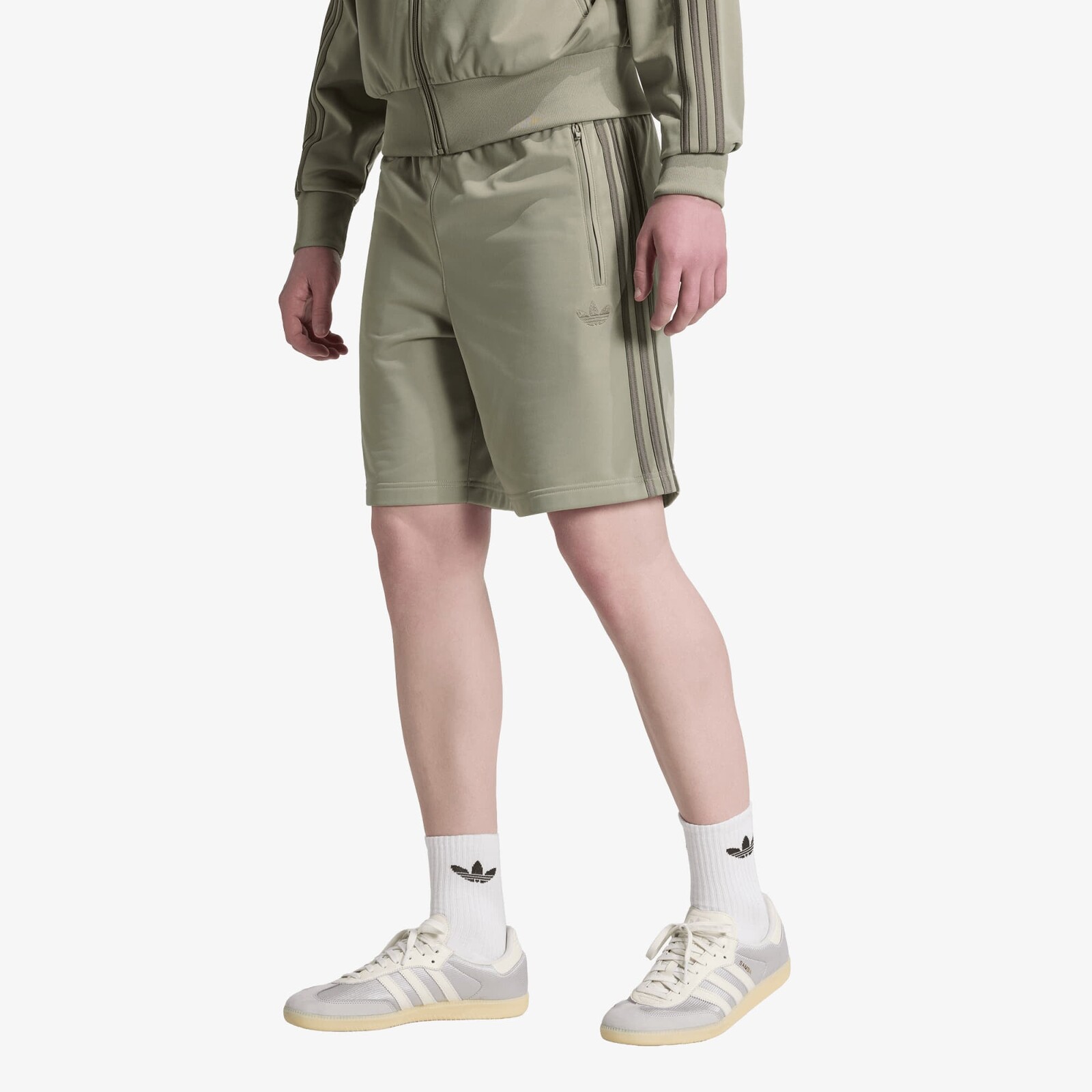 adidas Firebird Shorts Silver Pebble S