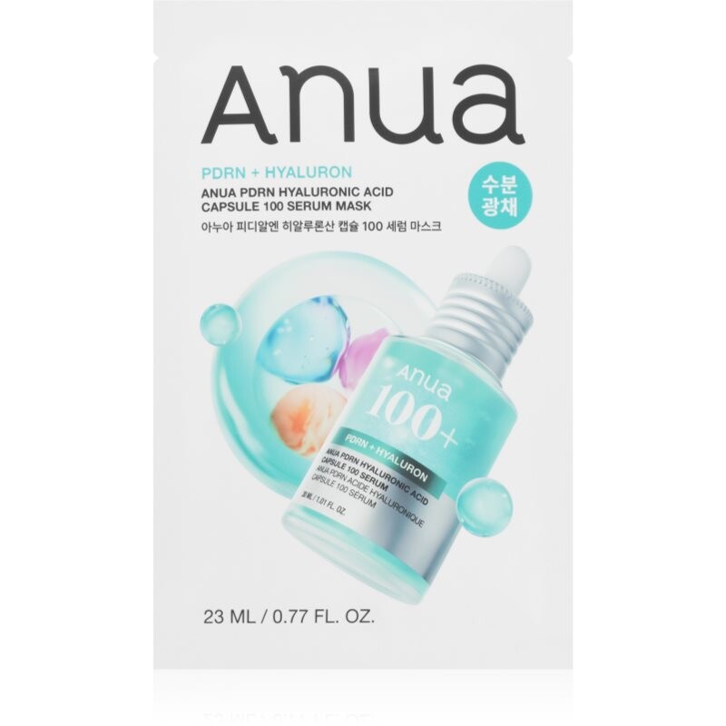 Anua PDRN Hyaluronic Acid Capsule 100 Serum Mask moisturising face sheet mask with firming effect 23 ml