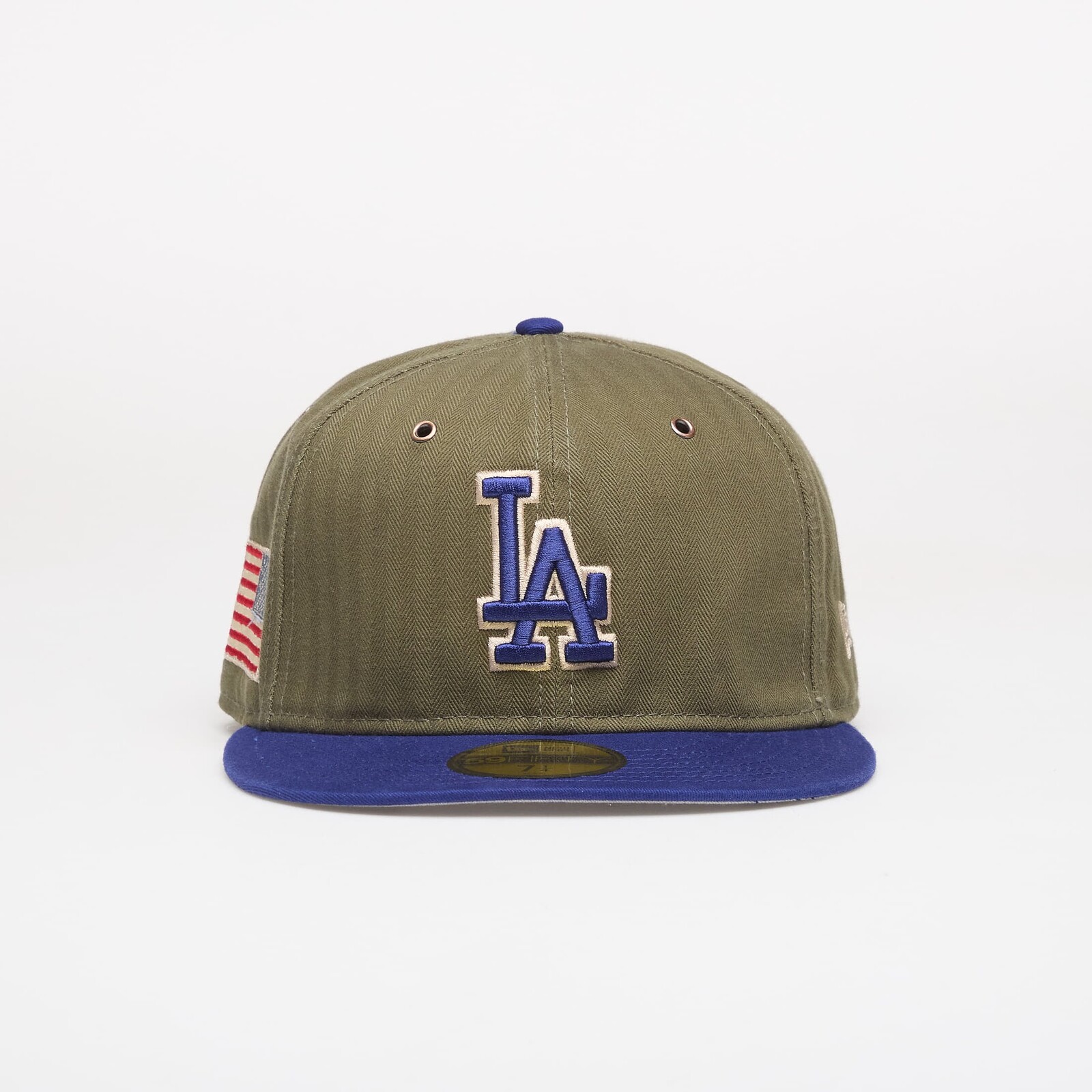 New Era 59FIFTY MLB American Herringbone Los Angeles Dodgers Official Team Color 7 3/8