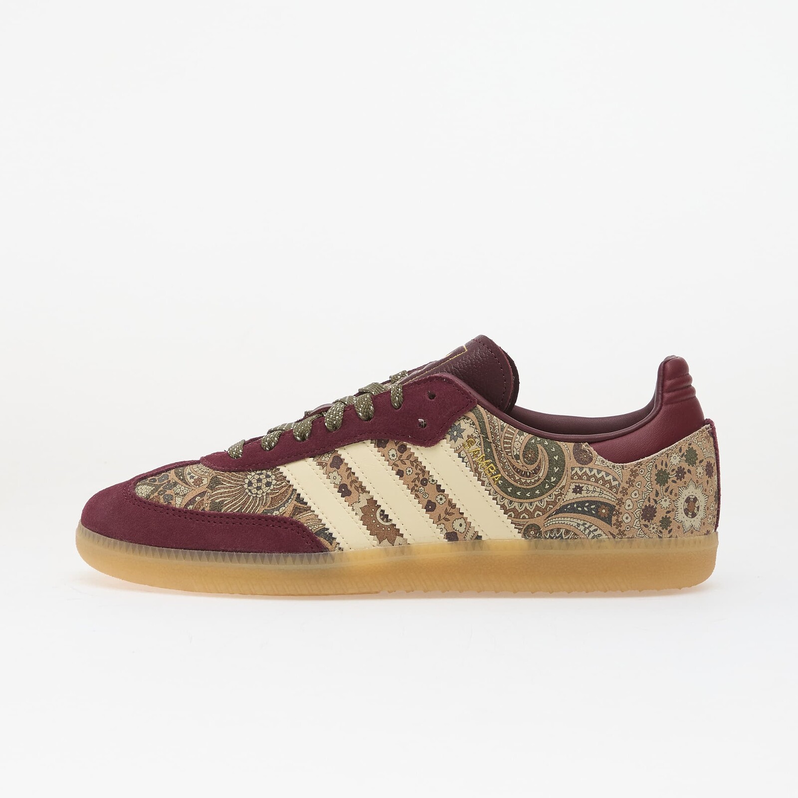 Sneakers adidas x Liberty London Samba OG Maroon/ Warm Vanilla/ Olive Strata UK 3.5