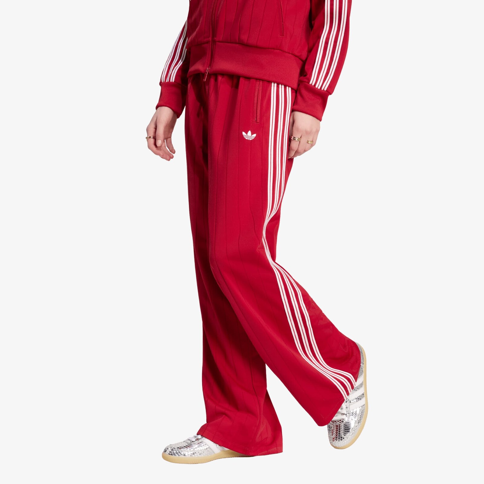 Pants adidas Pinstripe Firebird Loose Trackpant Team Victory Red/ White/ Team Victory Red L