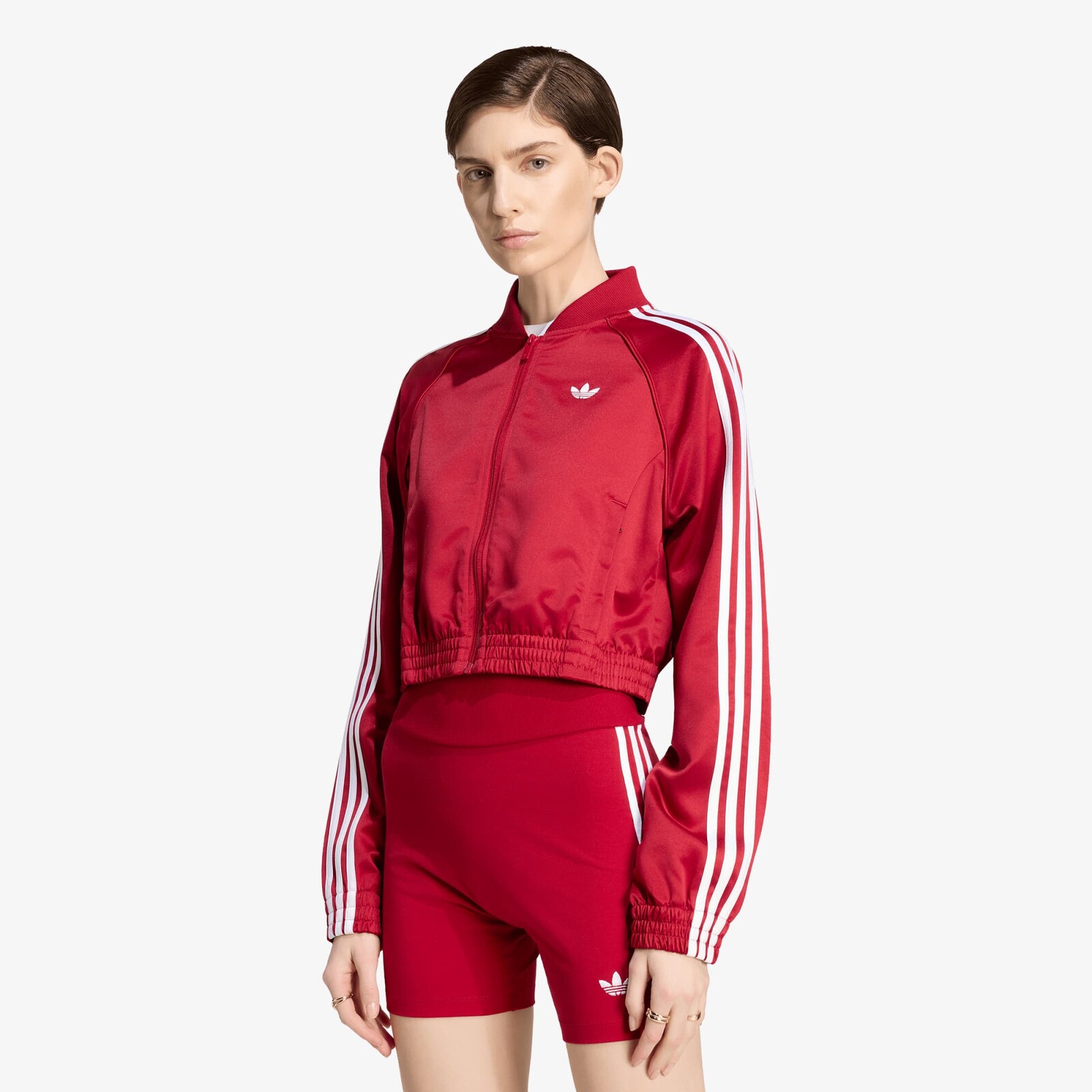 Jacket adidas Satin Sst Jacket Team Victory Red/ White XS