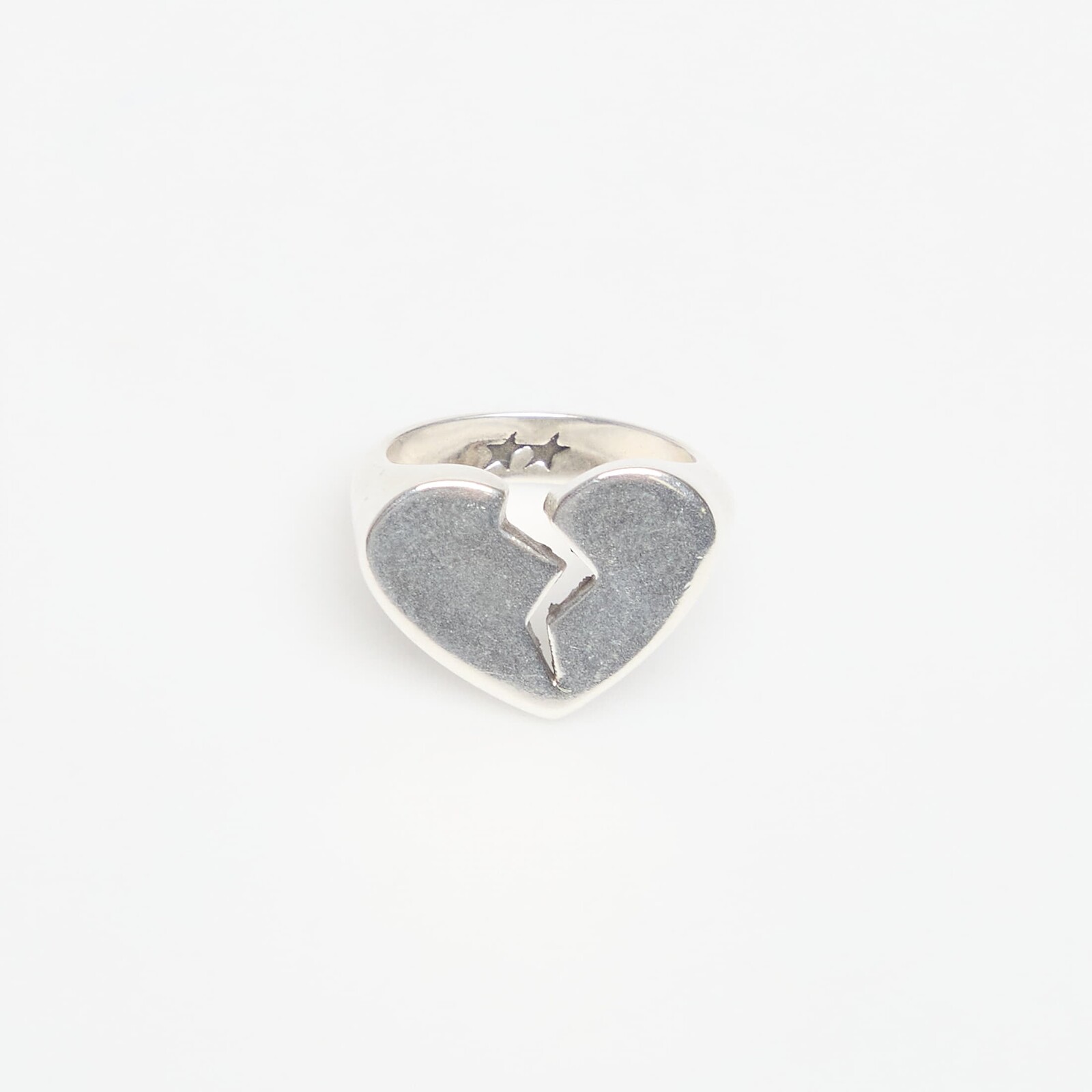 TwoJeys Broken Heart Ring Silver 52 mm