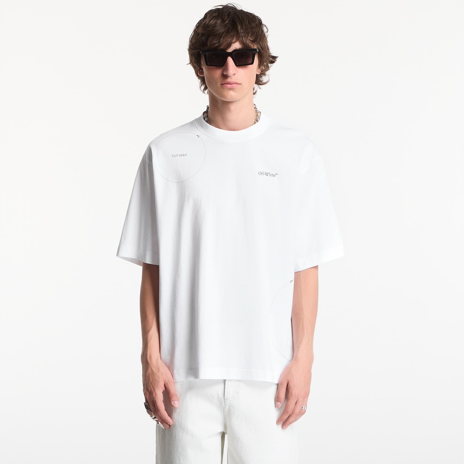 T-shirt Off-White Cut Here Skate Tee UNISEX White-Black M