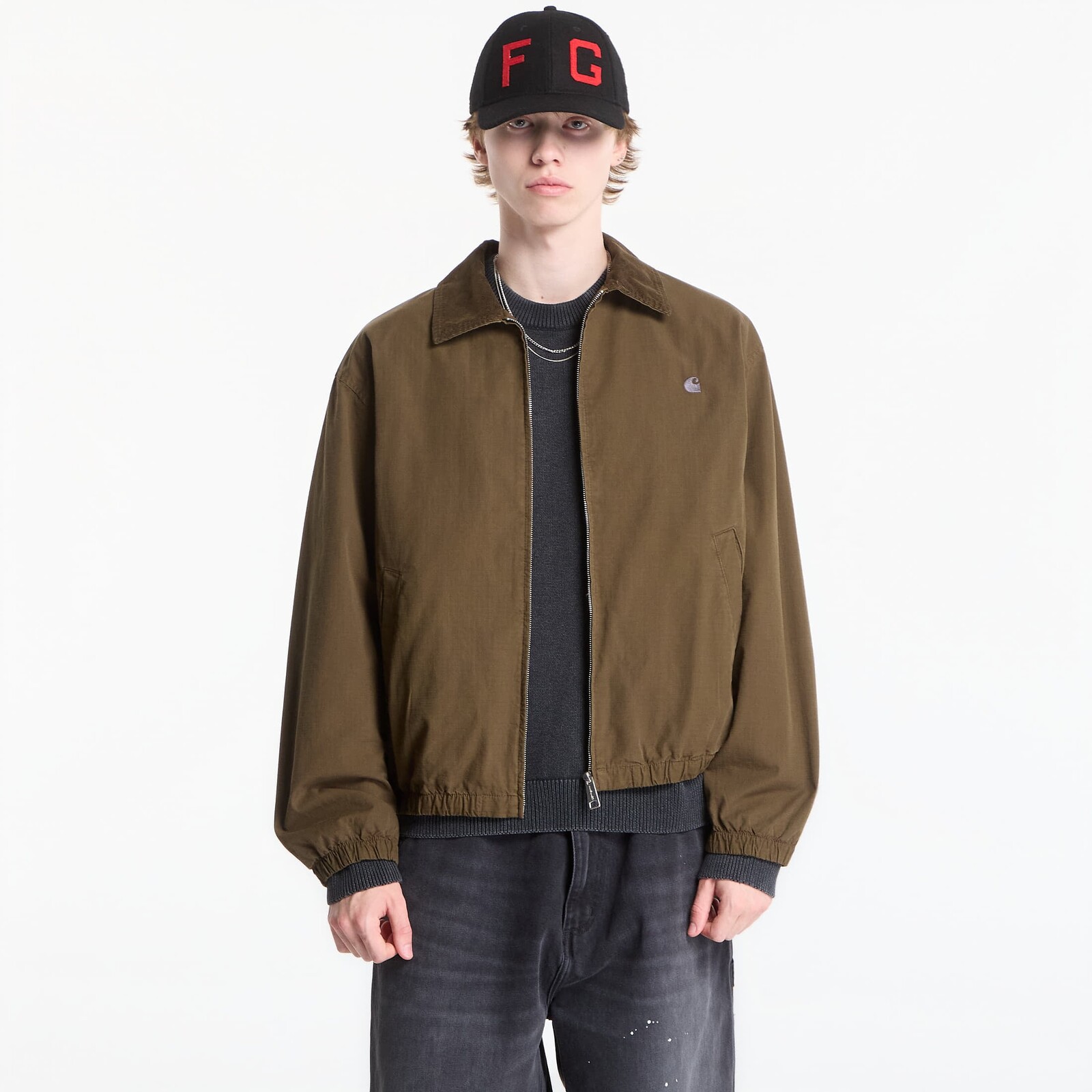 Jacket Carhartt WIP Madison Ripstop Jacket UNISEX Dark Beech/ Black Garment Dyed S