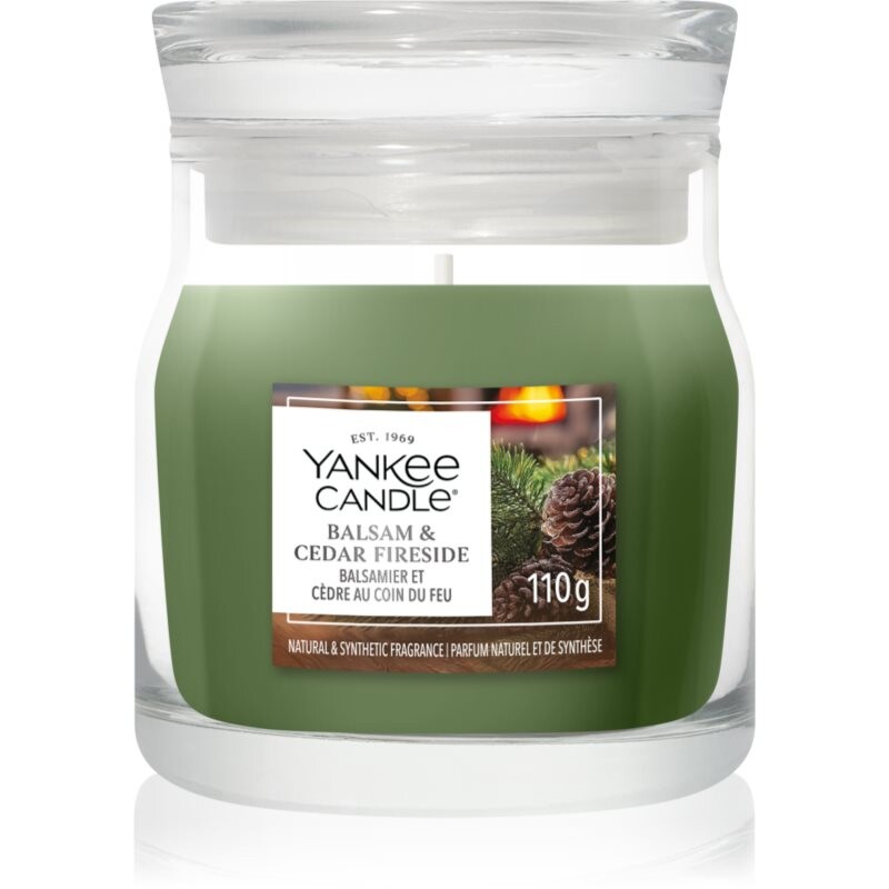 Yankee Candle Balsam & Cedar Fireside scented candle Signature 110 g