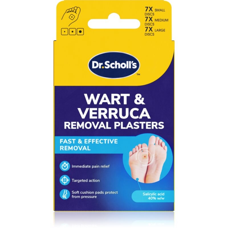 Scholl Dr. Scholl's Wart & Verruca Plaster set of patches for relieving the pressure exerted on warts and calluses 3x7 pc