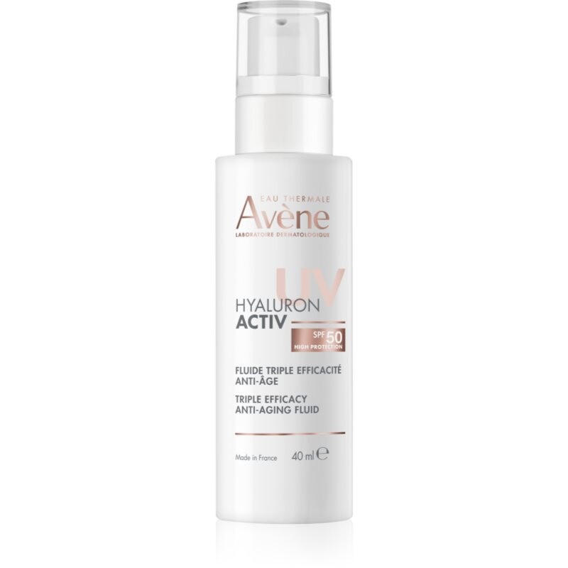 Avène Hyaluron Activ UV Triple Efficacy Anti-Aging Fluid protection fluid with hyaluronic acid SPF 50 40 ml
