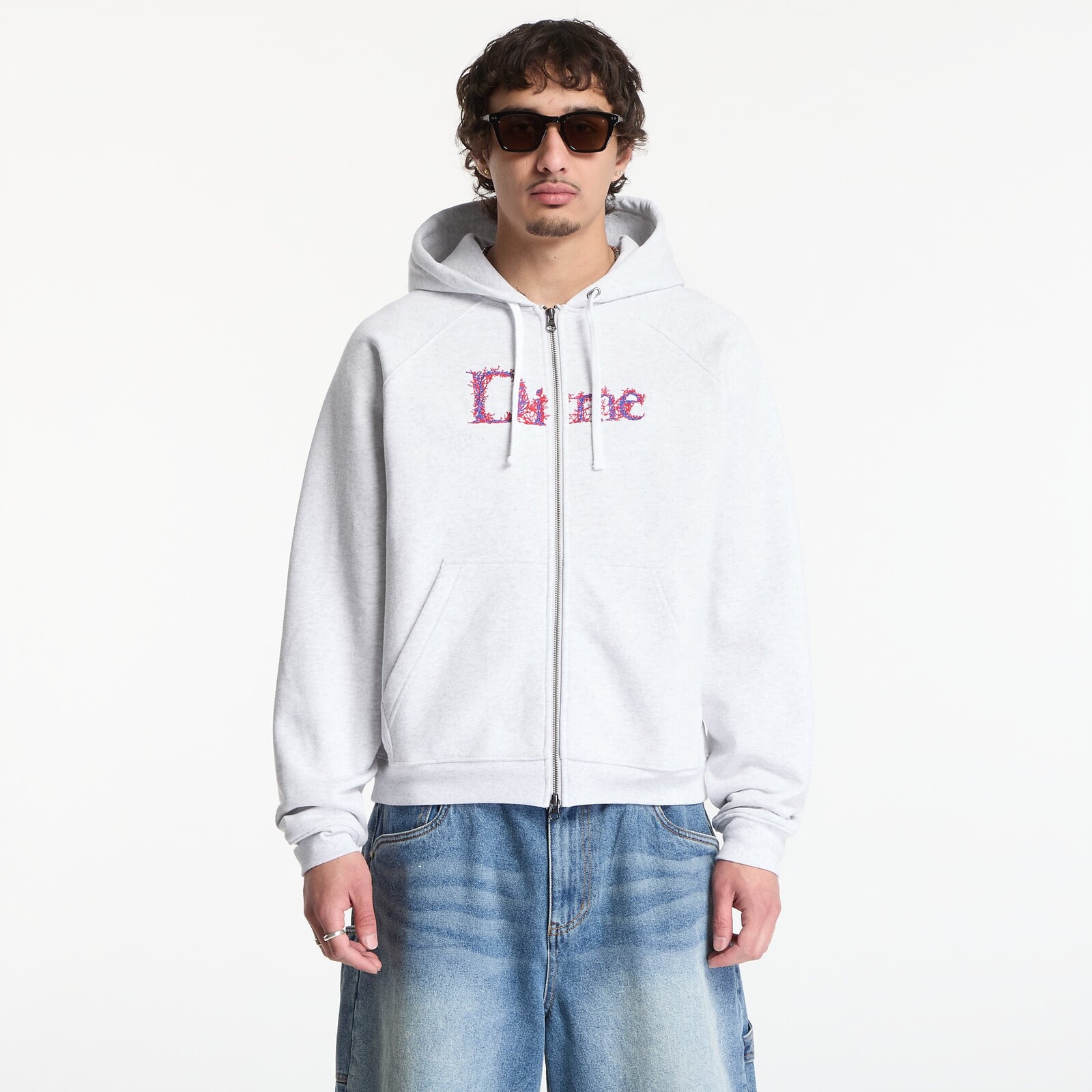 Sweatshirt Dime Classic Veins Zip Hoodie UNISEX Ash S